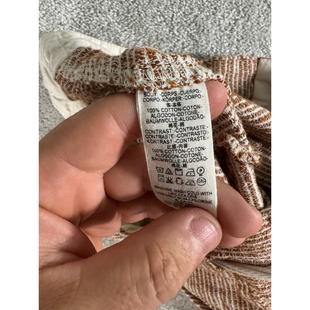 Free People Slouchy Utility Linen Striped Pants Boho Casual Drawstring Waist 4‎ - Picture 4 of 9